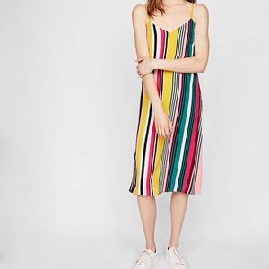 multicolor tea length dress